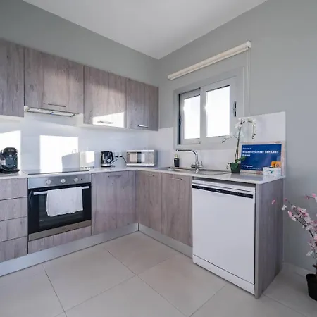 Majestic Sunset Salt Views 300m From 拉纳卡